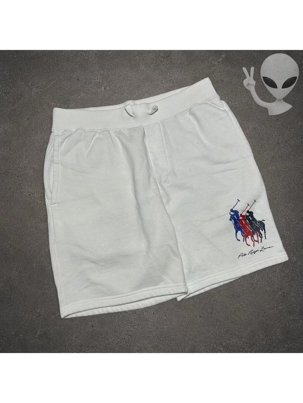 Polo Ralph Lauren Triple Pony Fleece Shorts Mens S White